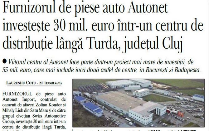 Citim despre Autonet în Ziarul Financiar
