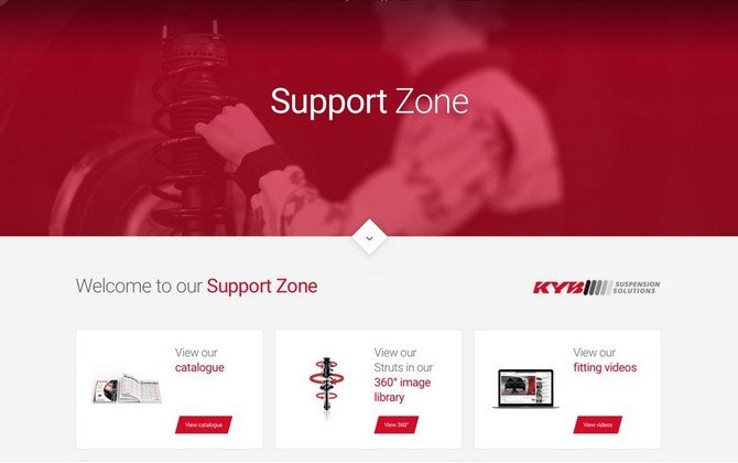 KYB extinde suportul online