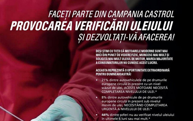 Provocarea verificării uleiului de la Castrol