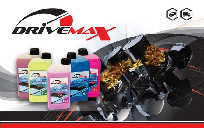 Drivemax kenőanyagok, hűtőanyagok és autoápolás